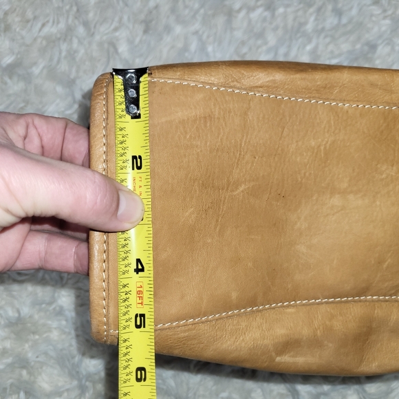 Americain Leather Co Warm Tan Leather Hand Bag - Picture 16 of 16